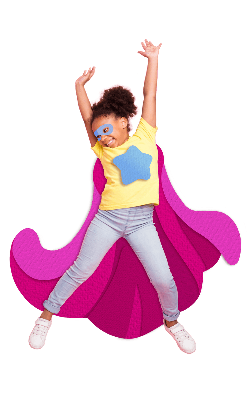 super hero cape girl